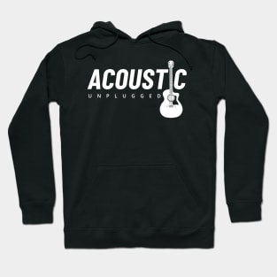 Acoustic Unplugged Acoustic Guitar Dark Theme Hoodie